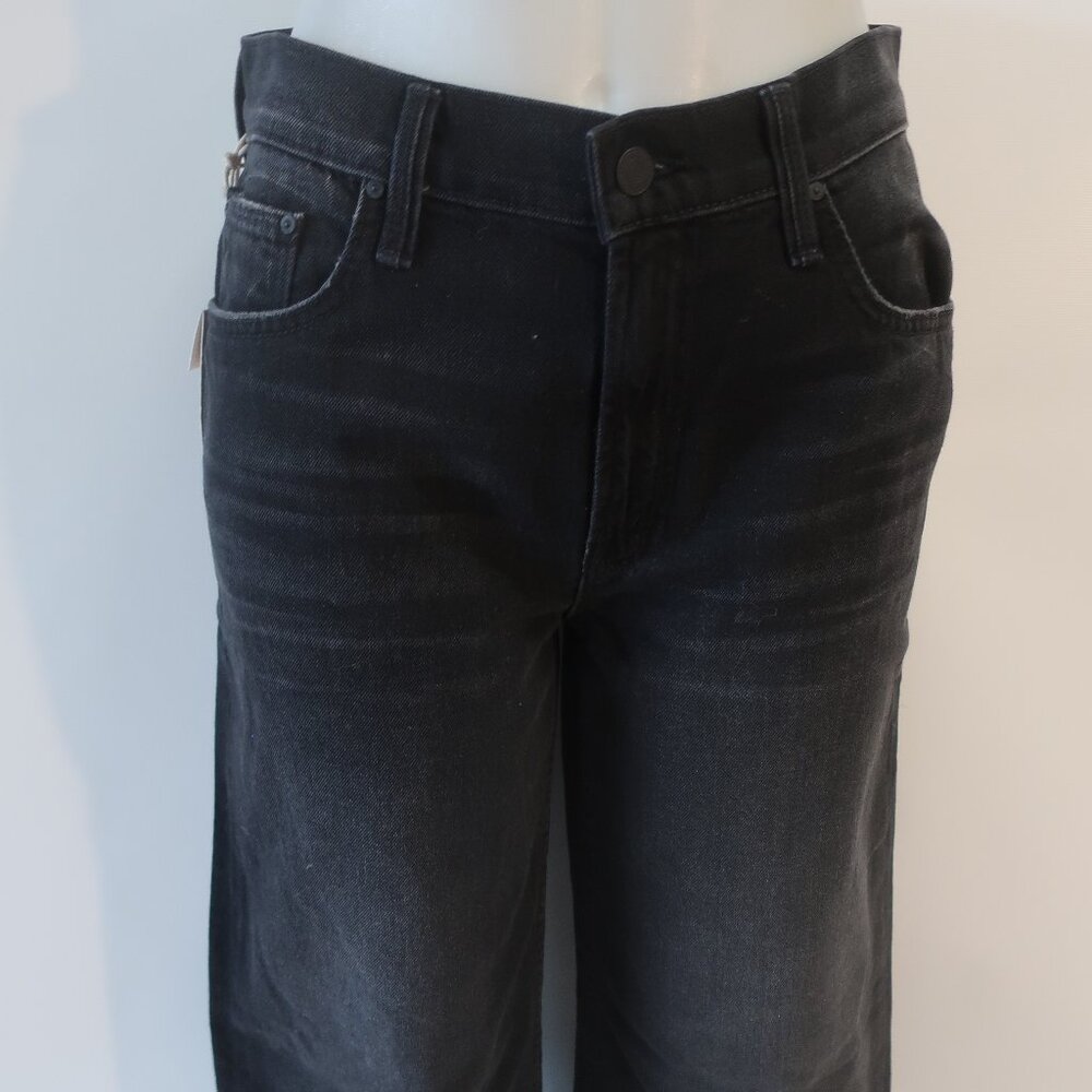NWT Womens Mother Black Magic (Item- 9) The Spinner Zip Sneak Wide Leg Jeans 27 - Picture 3 of 16